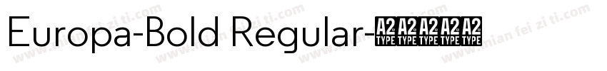 Europa-Bold Regular字体转换